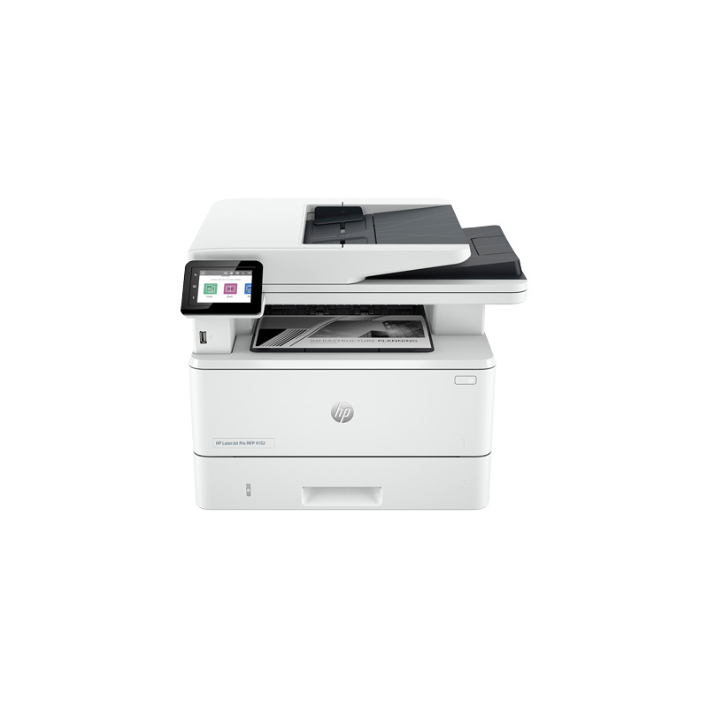 Laser Printer With Auto Feed Scanner HP LaserJet Pro MFP 4102fdwe HP+ All-in-One Printer - A4 Mono Laser